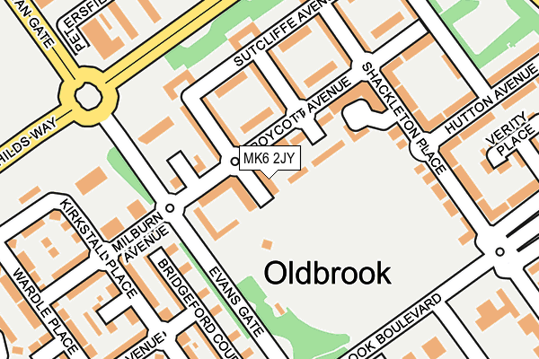 MK6 2JY map - OS OpenMap – Local (Ordnance Survey)