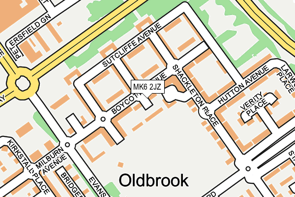 MK6 2JZ map - OS OpenMap – Local (Ordnance Survey)