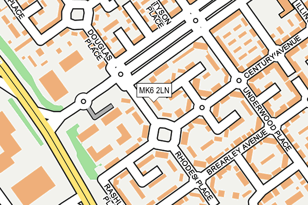 MK6 2LN map - OS OpenMap – Local (Ordnance Survey)