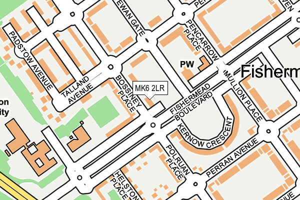 MK6 2LR map - OS OpenMap – Local (Ordnance Survey)