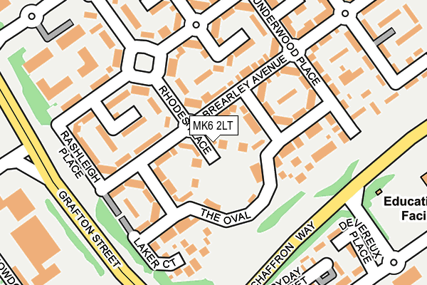 MK6 2LT map - OS OpenMap – Local (Ordnance Survey)