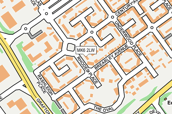 MK6 2LW map - OS OpenMap – Local (Ordnance Survey)