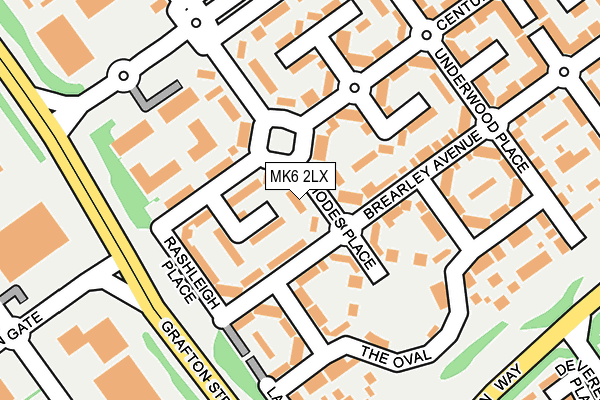 MK6 2LX map - OS OpenMap – Local (Ordnance Survey)