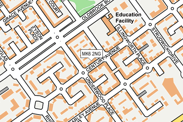 MK6 2NG map - OS OpenMap – Local (Ordnance Survey)