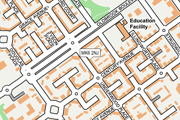 MK6 2NJ map - OS OpenMap – Local (Ordnance Survey)