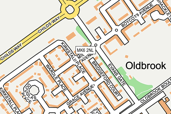 MK6 2NL map - OS OpenMap – Local (Ordnance Survey)