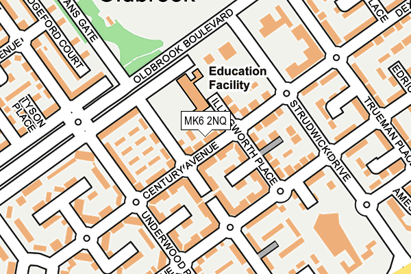 MK6 2NQ map - OS OpenMap – Local (Ordnance Survey)