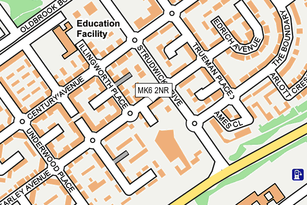 MK6 2NR map - OS OpenMap – Local (Ordnance Survey)