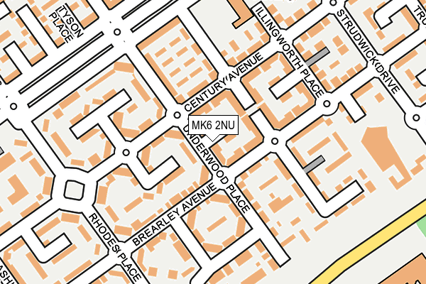 MK6 2NU map - OS OpenMap – Local (Ordnance Survey)