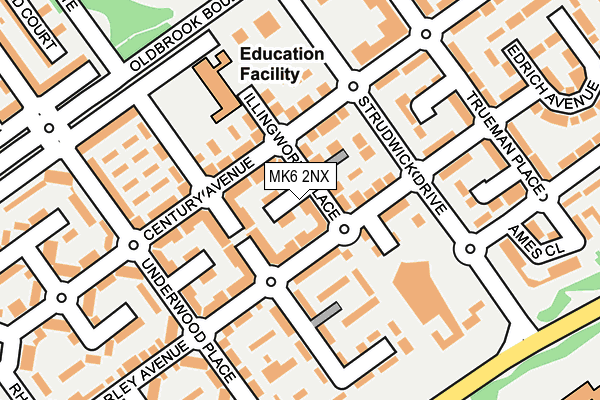 MK6 2NX map - OS OpenMap – Local (Ordnance Survey)