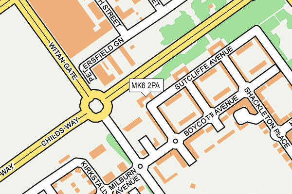 MK6 2PA map - OS OpenMap – Local (Ordnance Survey)