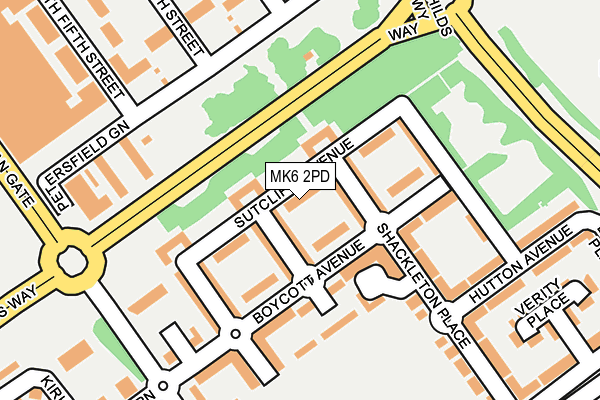 MK6 2PD map - OS OpenMap – Local (Ordnance Survey)