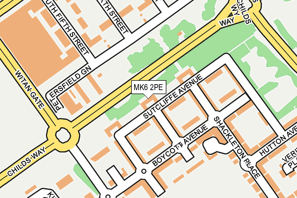 MK6 2PE map - OS OpenMap – Local (Ordnance Survey)