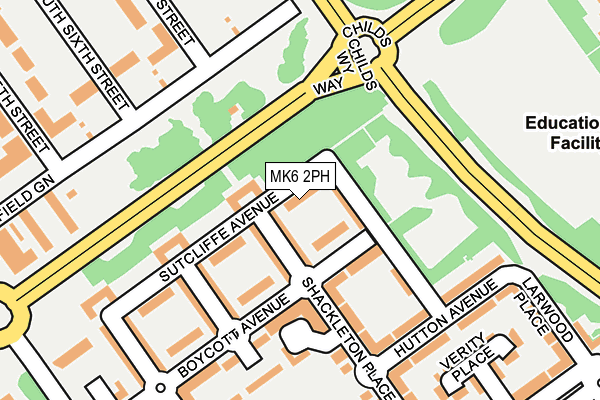 MK6 2PH map - OS OpenMap – Local (Ordnance Survey)