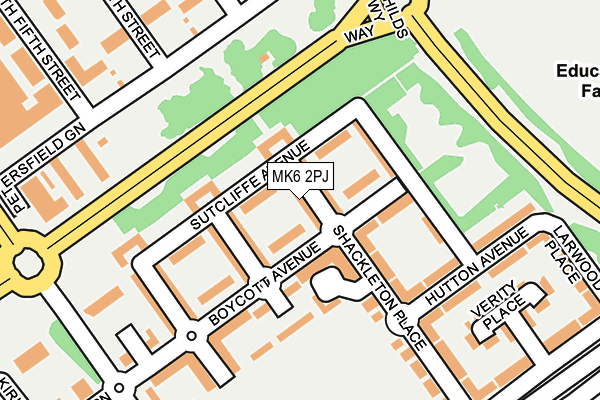 MK6 2PJ map - OS OpenMap – Local (Ordnance Survey)
