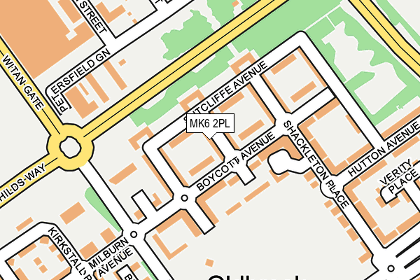 MK6 2PL map - OS OpenMap – Local (Ordnance Survey)