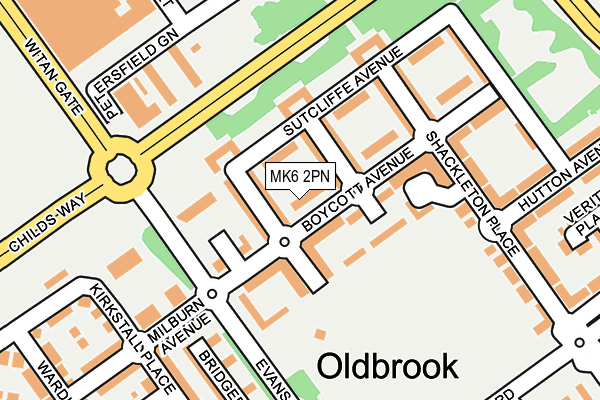 MK6 2PN map - OS OpenMap – Local (Ordnance Survey)