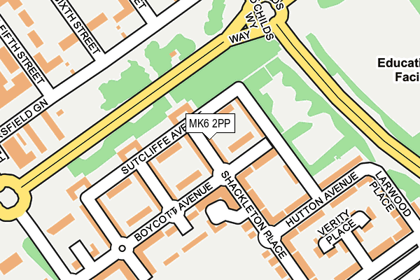 MK6 2PP map - OS OpenMap – Local (Ordnance Survey)