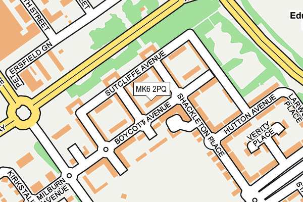 MK6 2PQ map - OS OpenMap – Local (Ordnance Survey)