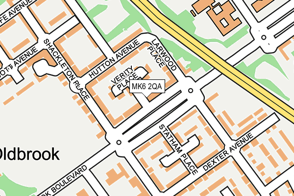 MK6 2QA map - OS OpenMap – Local (Ordnance Survey)