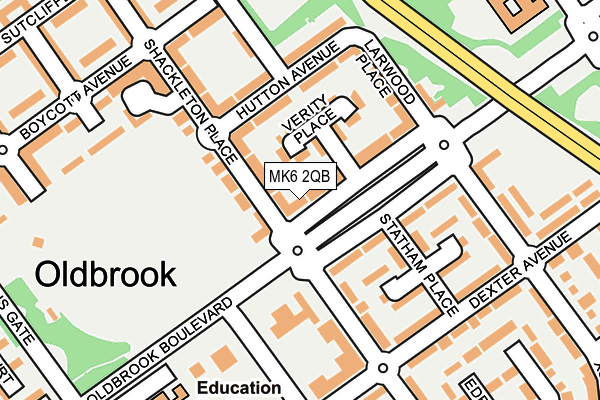 MK6 2QB map - OS OpenMap – Local (Ordnance Survey)