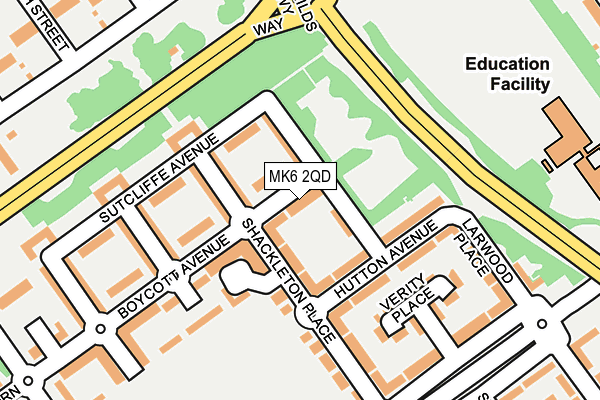 MK6 2QD map - OS OpenMap – Local (Ordnance Survey)