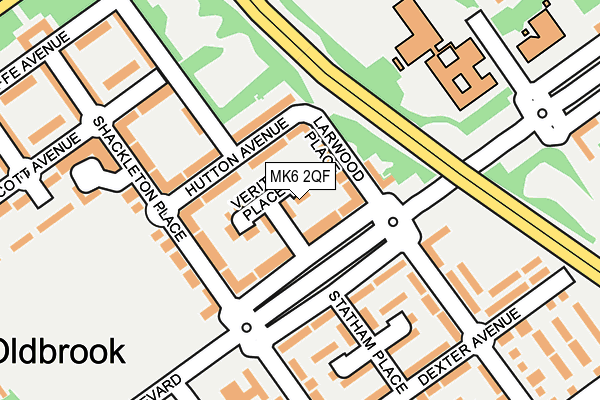 MK6 2QF map - OS OpenMap – Local (Ordnance Survey)