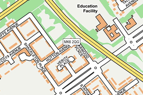 MK6 2QG map - OS OpenMap – Local (Ordnance Survey)