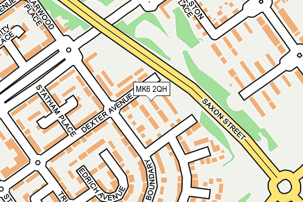 MK6 2QH map - OS OpenMap – Local (Ordnance Survey)
