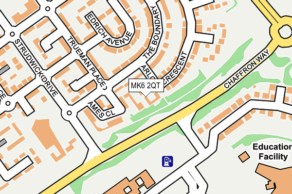 MK6 2QT map - OS OpenMap – Local (Ordnance Survey)