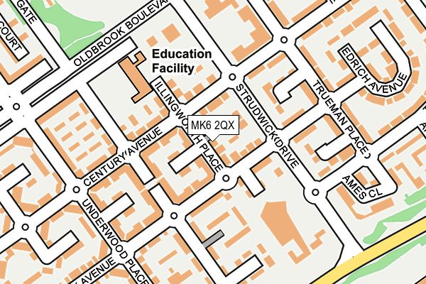 MK6 2QX map - OS OpenMap – Local (Ordnance Survey)