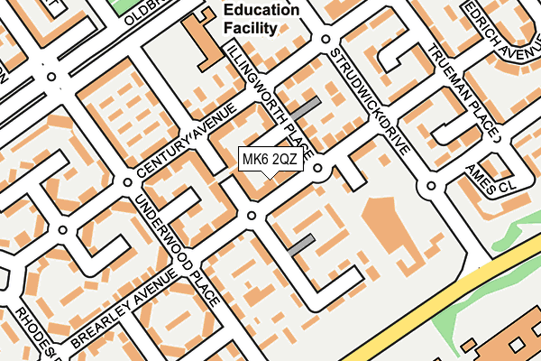 MK6 2QZ map - OS OpenMap – Local (Ordnance Survey)