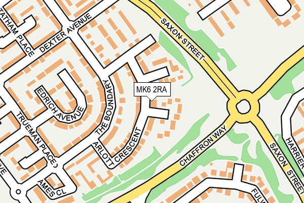 MK6 2RA map - OS OpenMap – Local (Ordnance Survey)