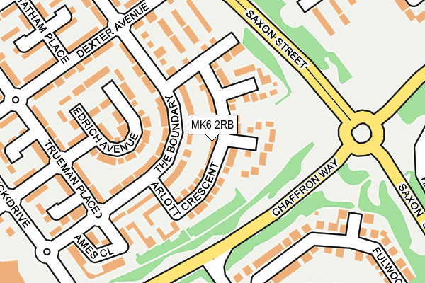 MK6 2RB map - OS OpenMap – Local (Ordnance Survey)