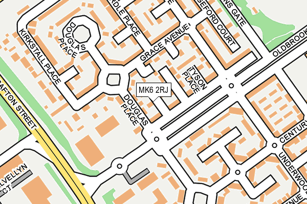 MK6 2RJ map - OS OpenMap – Local (Ordnance Survey)