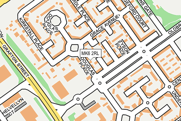 MK6 2RL map - OS OpenMap – Local (Ordnance Survey)