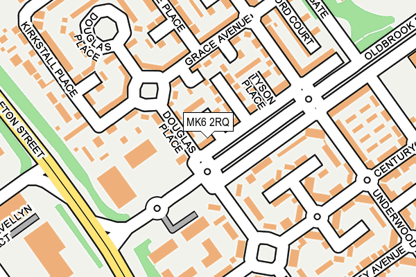 MK6 2RQ map - OS OpenMap – Local (Ordnance Survey)