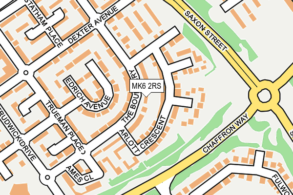 MK6 2RS map - OS OpenMap – Local (Ordnance Survey)