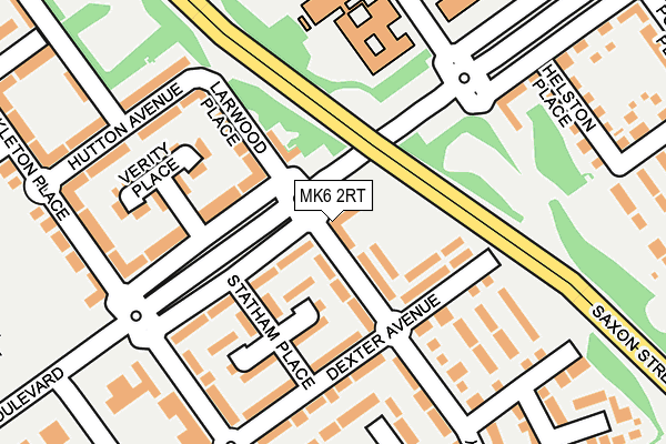 MK6 2RT map - OS OpenMap – Local (Ordnance Survey)