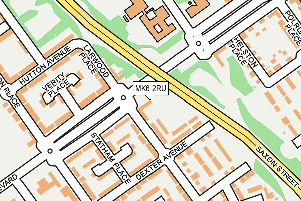 MK6 2RU map - OS OpenMap – Local (Ordnance Survey)