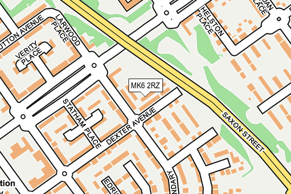 MK6 2RZ map - OS OpenMap – Local (Ordnance Survey)