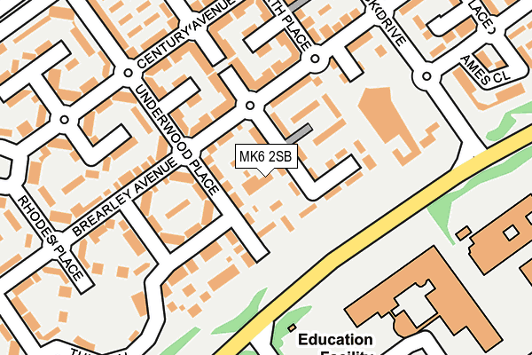 MK6 2SB map - OS OpenMap – Local (Ordnance Survey)