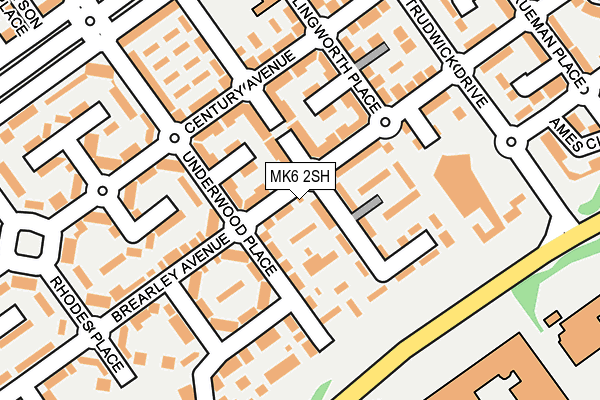 MK6 2SH map - OS OpenMap – Local (Ordnance Survey)