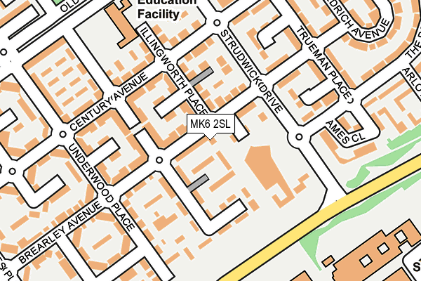 MK6 2SL map - OS OpenMap – Local (Ordnance Survey)