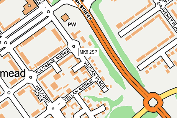 MK6 2SP map - OS OpenMap – Local (Ordnance Survey)