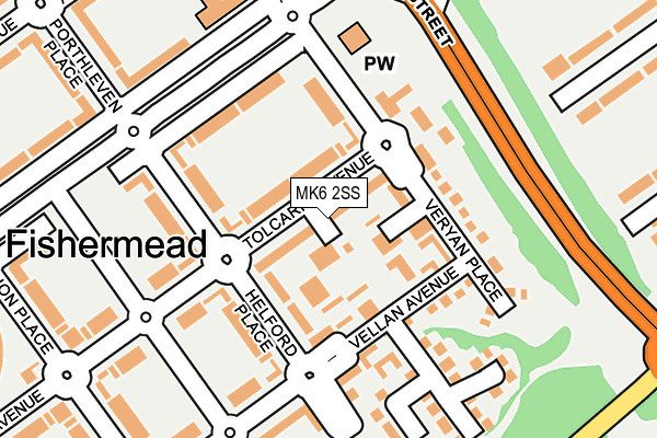 MK6 2SS map - OS OpenMap – Local (Ordnance Survey)