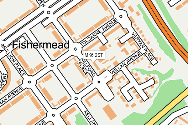 MK6 2ST map - OS OpenMap – Local (Ordnance Survey)