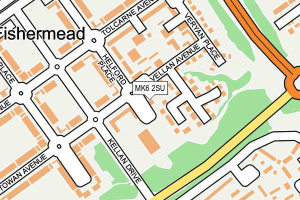 MK6 2SU map - OS OpenMap – Local (Ordnance Survey)