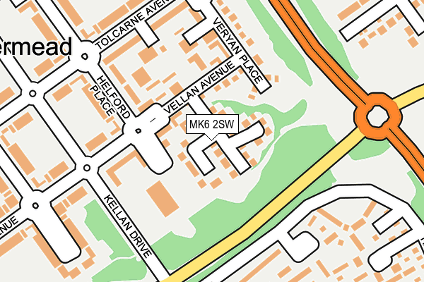 MK6 2SW map - OS OpenMap – Local (Ordnance Survey)