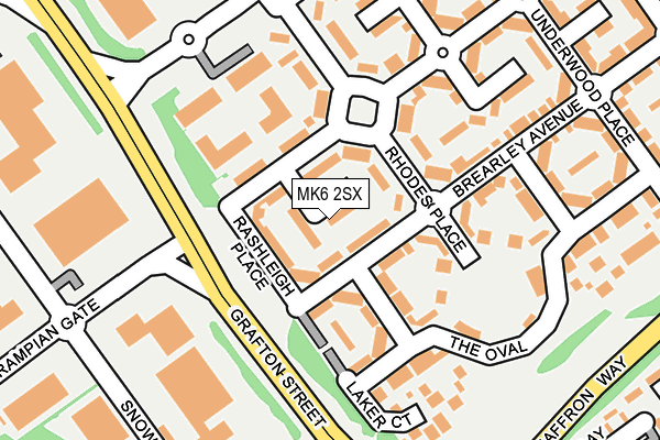 MK6 2SX map - OS OpenMap – Local (Ordnance Survey)